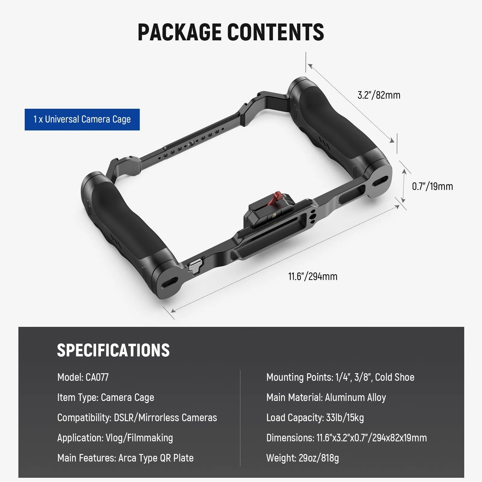 NEEWER CA077 Universal Video Camera Cage