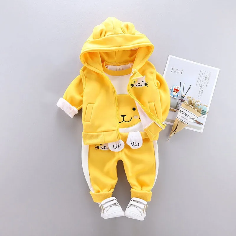 New 2023-Fashion Baby Unisex Fall/Winter Warm  Sport Outfit