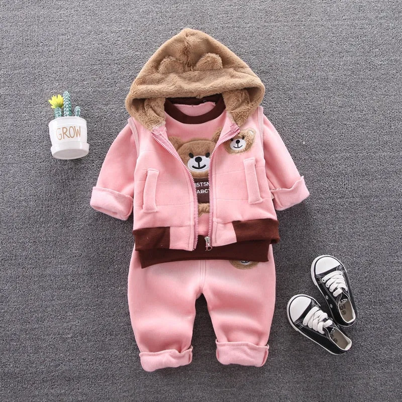 New 2023-Fashion Baby Unisex Fall/Winter Warm  Sport Outfit