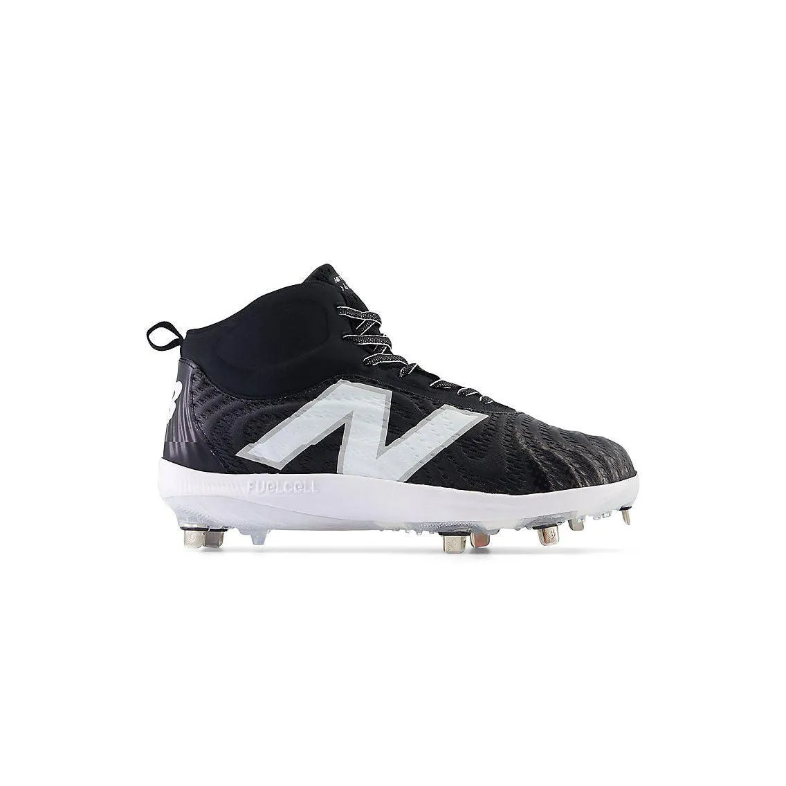 New Balance Men's FuelCell 4040 V7 Mid-Metal Baseball Cleats - Black / Optic White - M4040BK7