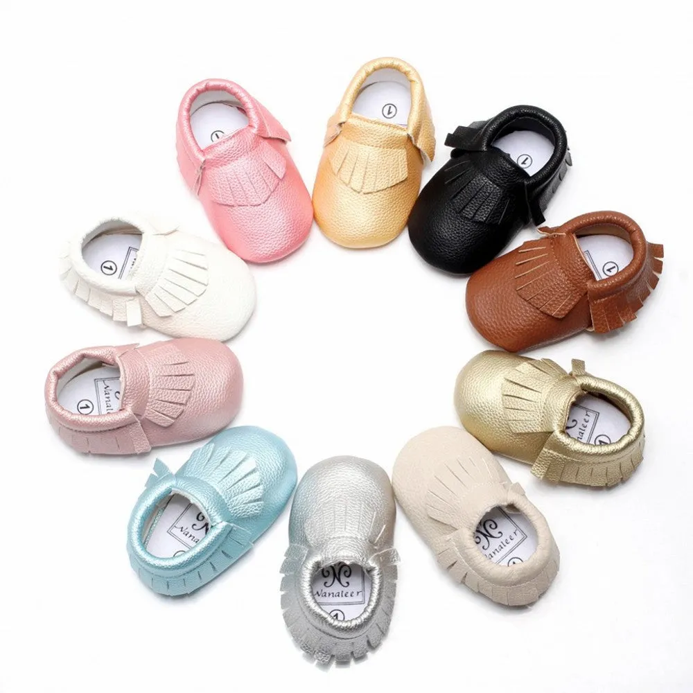 New Brand Baby Moccasins Leather Girl Baby Shoes Fashion Tassel Moccs Infant Shoes Babies Toddler Shoes First Walker N2217