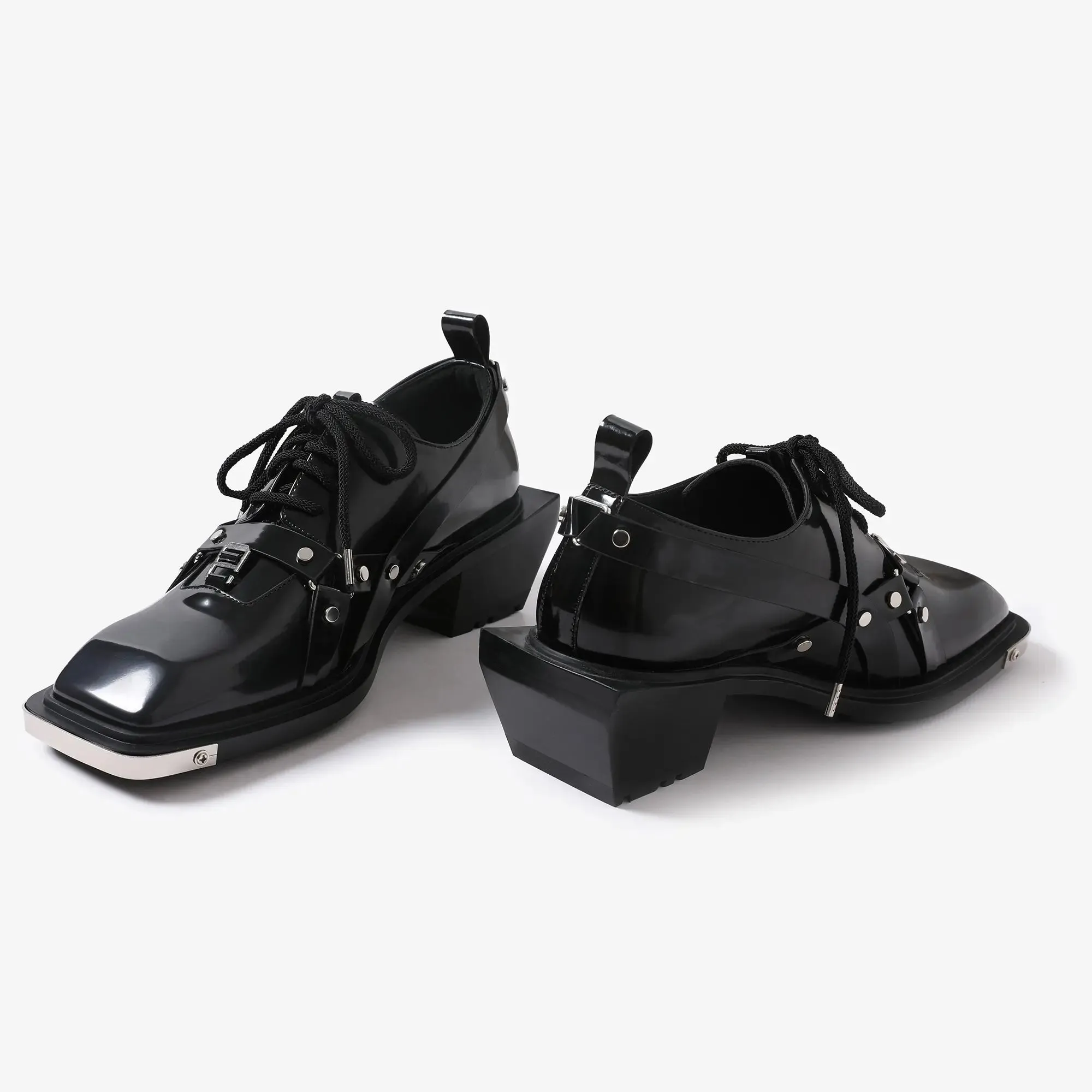 【New】Leather Shoes with Belt