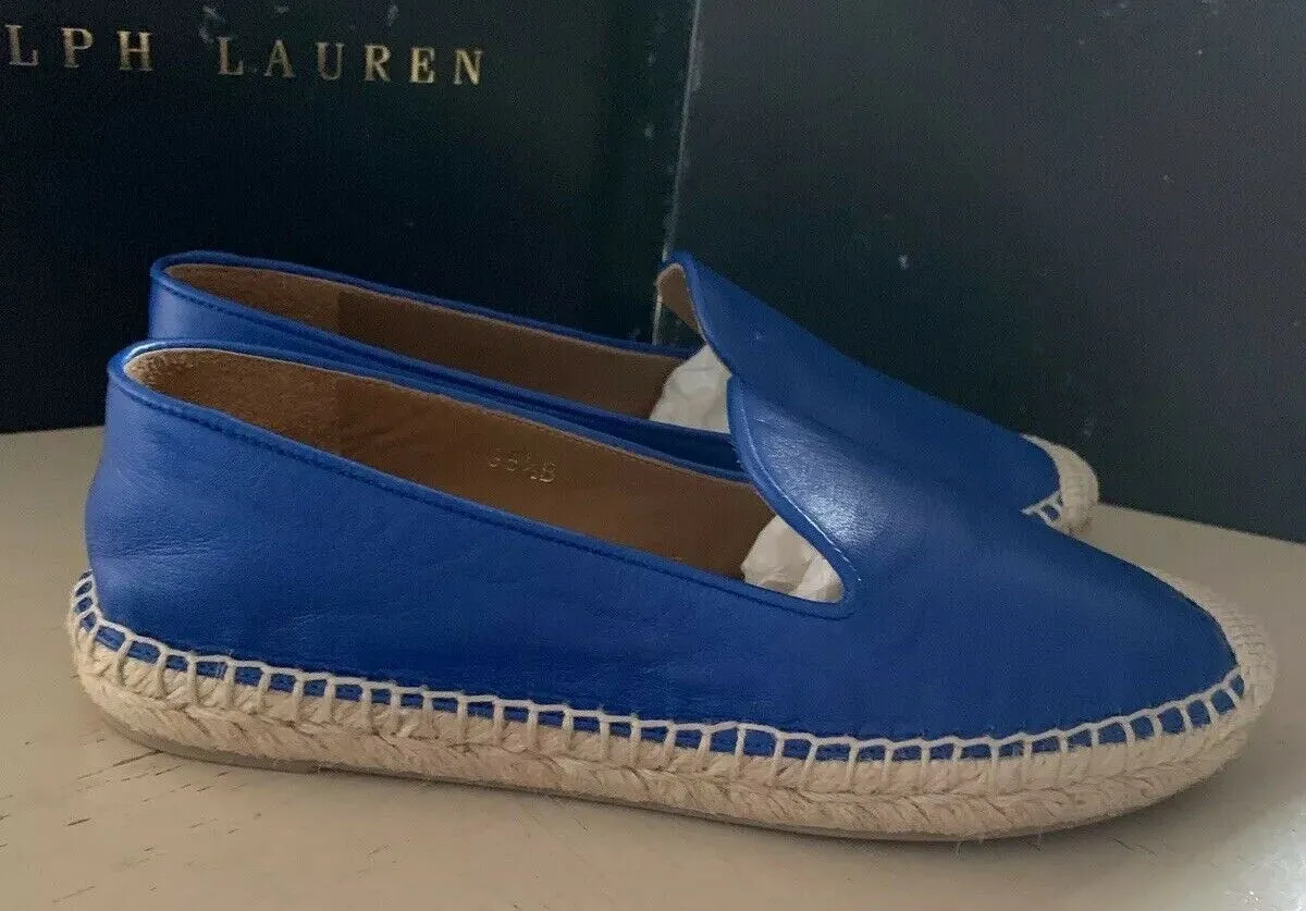 NIB $550 Ralph Lauren Purple Label Women Espadrille Blue 5.5 US ( 35.5 Eu )