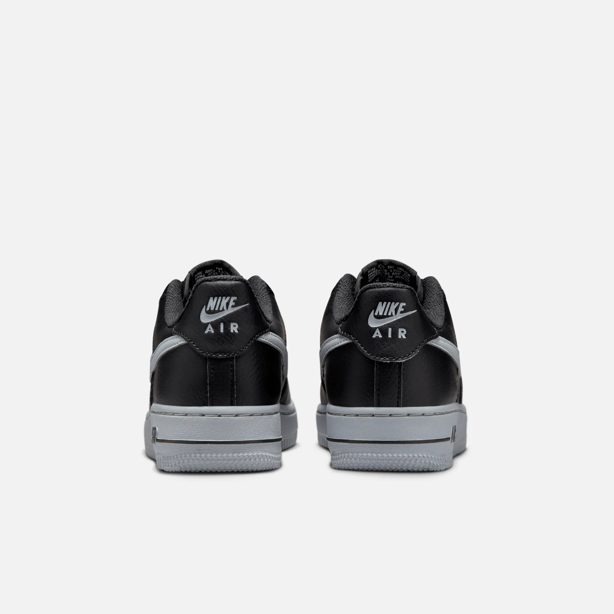 Nike Big Kids' Air Force 1 Low Black Wolf Grey (GS)