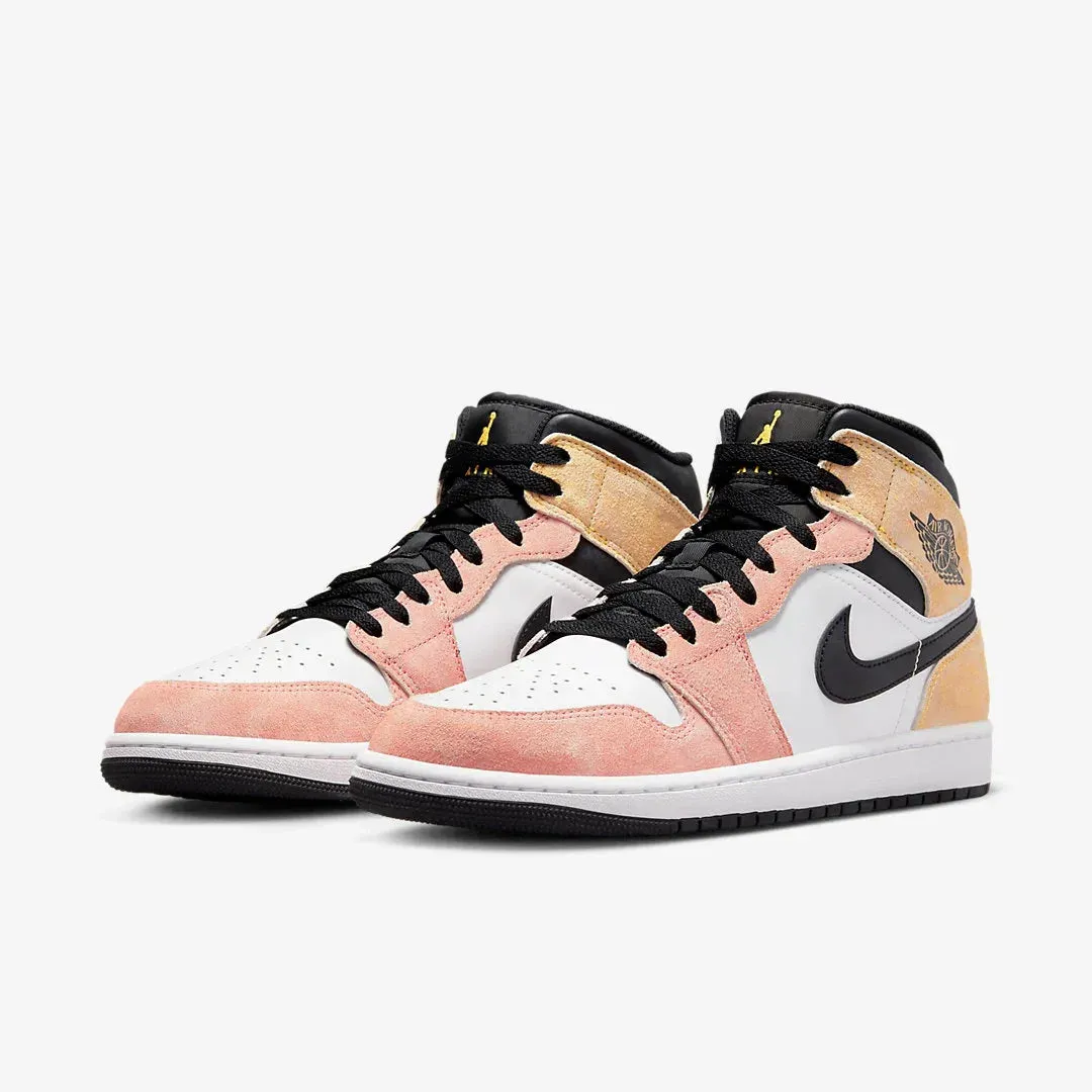 Nike Men's Air Jordan 1 Mid SE Shoes - Magic Ember / Sundial / White / Black