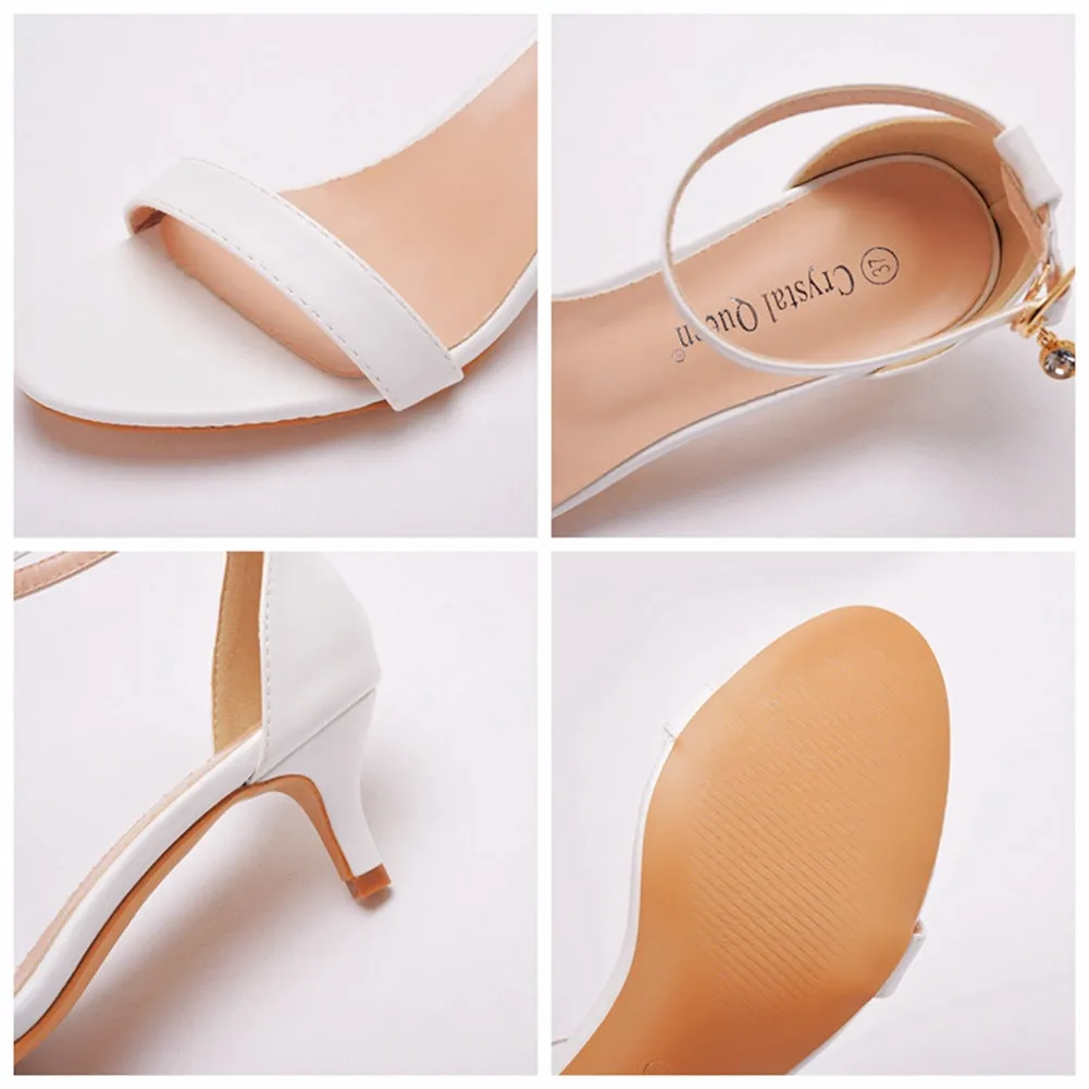 Open Toe Ankle Strap Wedding High Heel