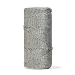 Outdoor 2 mm Macrame Braided Cord – Soft Gray Color