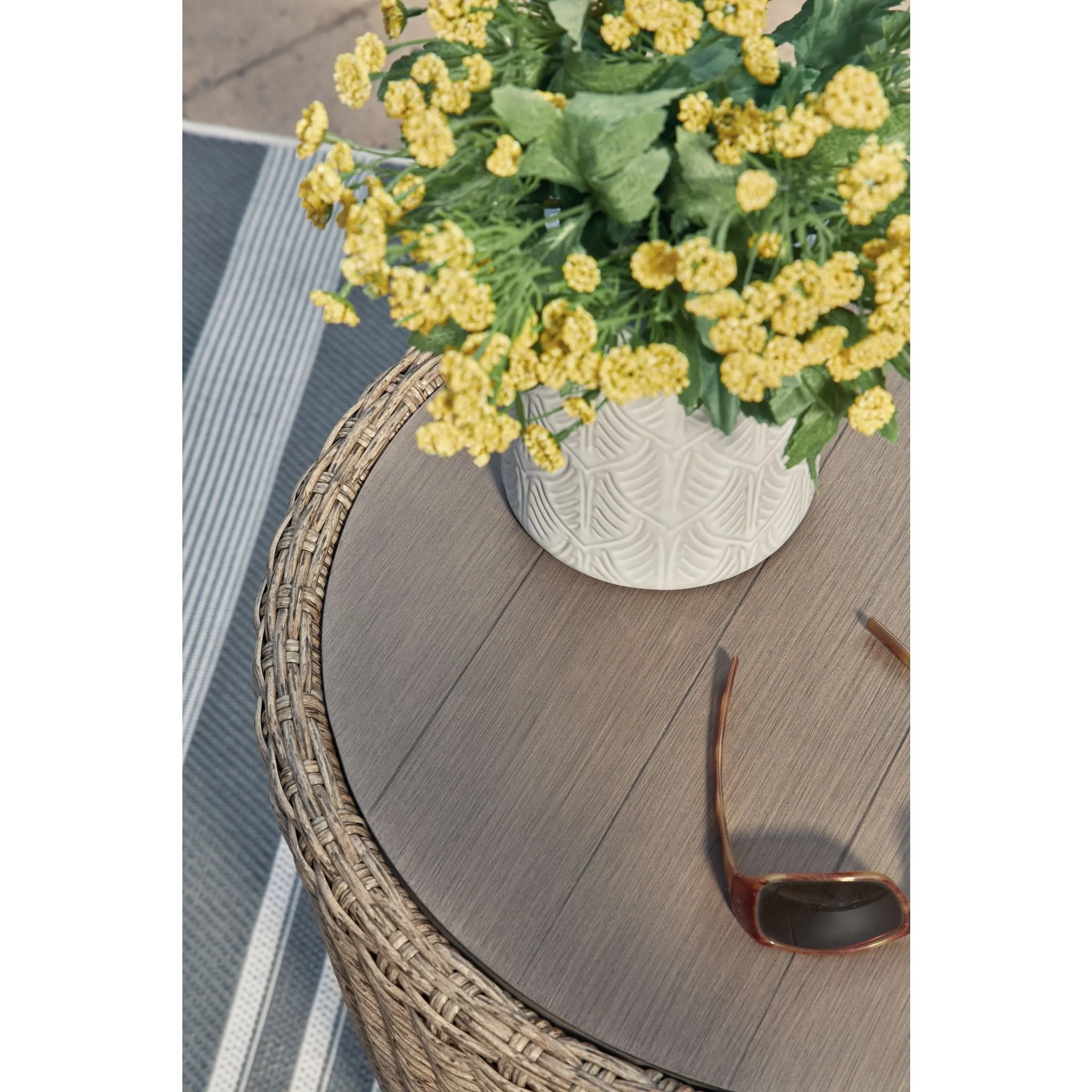 Outdoor Danson Round End Table