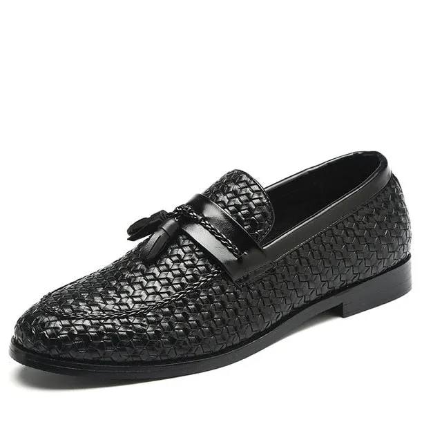 Oxford Microfiber Leather Tassel Luxury Slip On Loafer Shoes