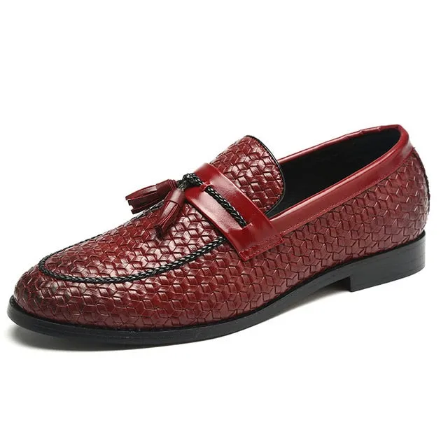 Oxford Microfiber Leather Tassel Luxury Slip On Loafer Shoes