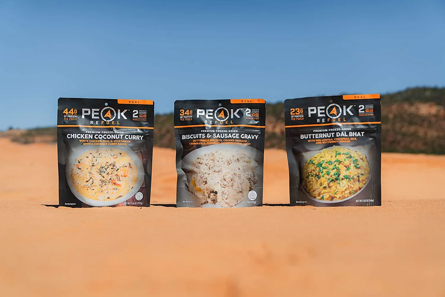 Peak Refuel Freeze-Dried Breakfast, Lunch, and Dinner Sampler Food Storage and Backpacking Food Kit