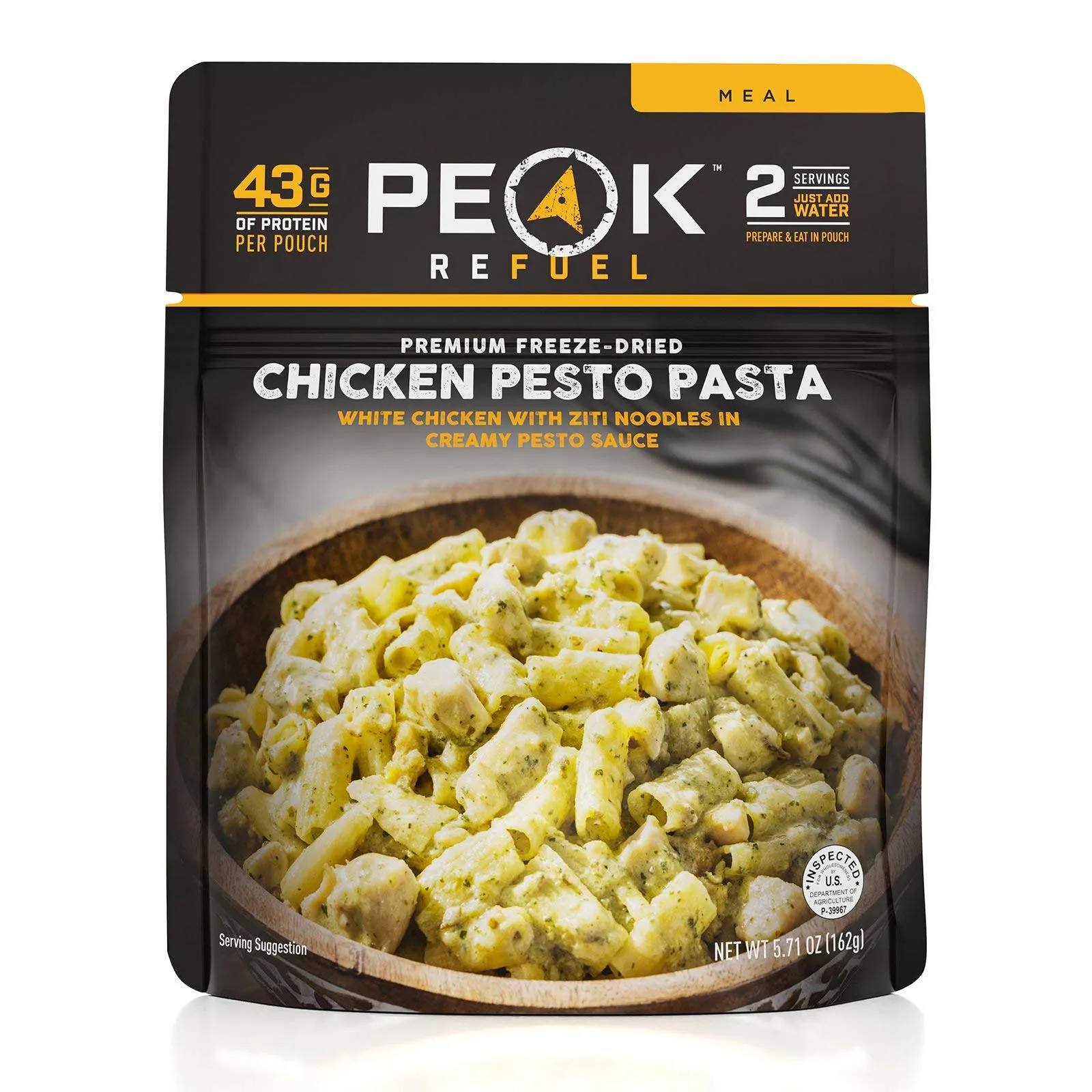 Peak Refuel Freeze-Dried Chicken Pesto Pasta - 2 Serving Pouch