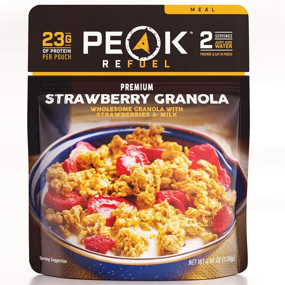 Peak Refuel Freeze-Dried Strawberry Granola - 2 Serving Pouch