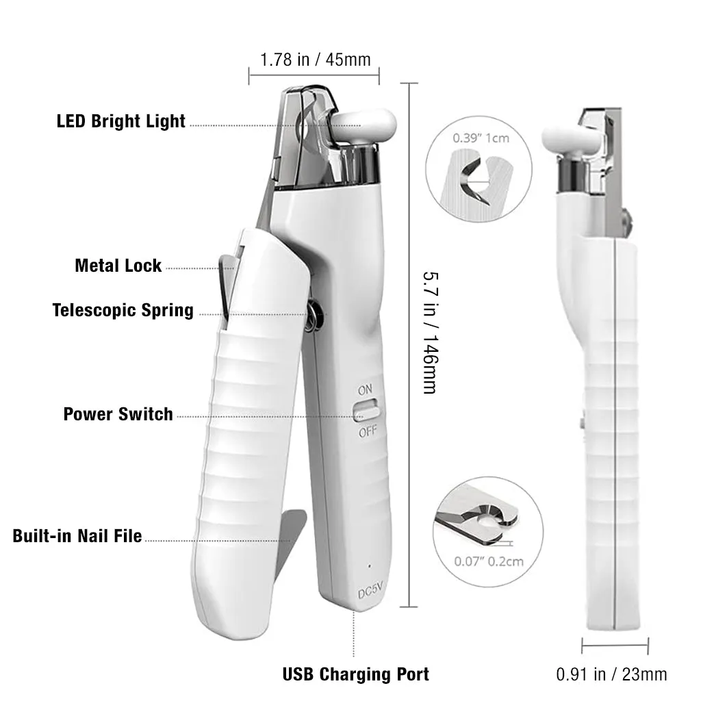 Pet Nail Clipper with LED Light