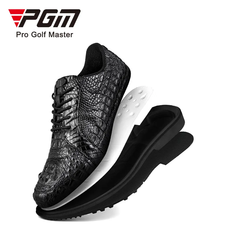 PGM XZ204 slip on golf shoes men 2022 genuine leather waterproof golf shoe