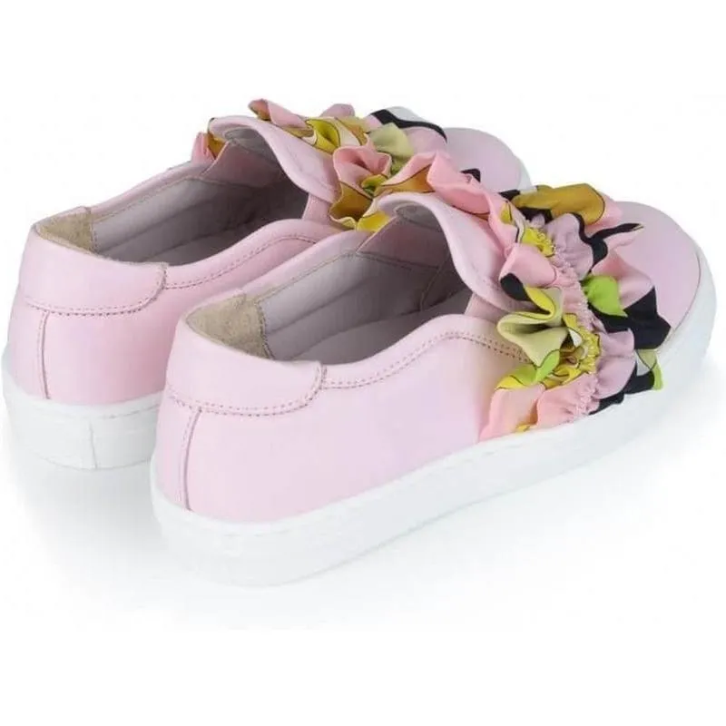 Pink Slip On Shoe with Frill