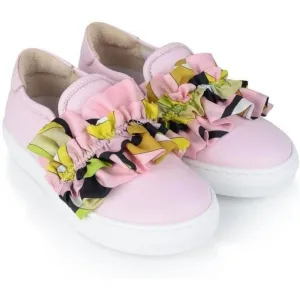 Pink Slip On Shoe with Frill