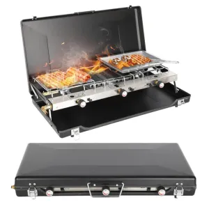 Portable 2 Burner Stove Grill