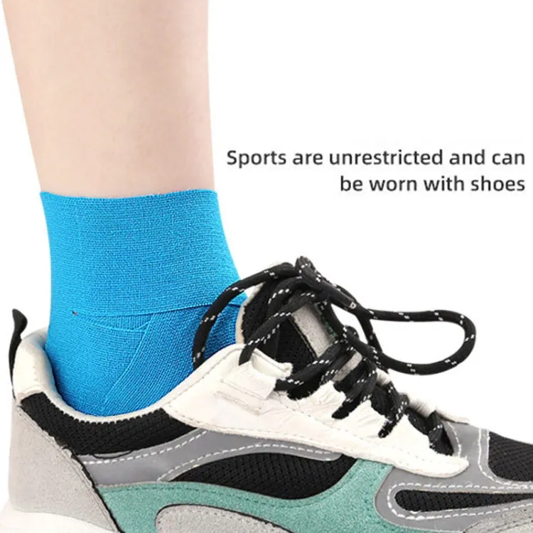 Pre-scored Muscle Patch For Ankle Wrist Protector Shaped Stretch Tape(Light Blue)