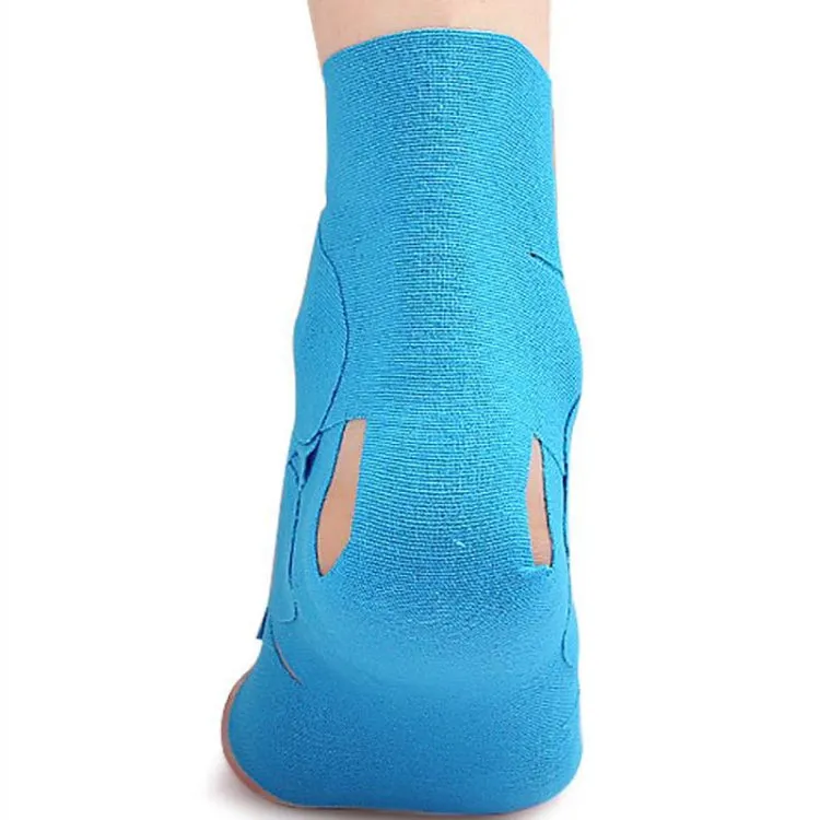 Pre-scored Muscle Patch For Ankle Wrist Protector Shaped Stretch Tape(Light Blue)