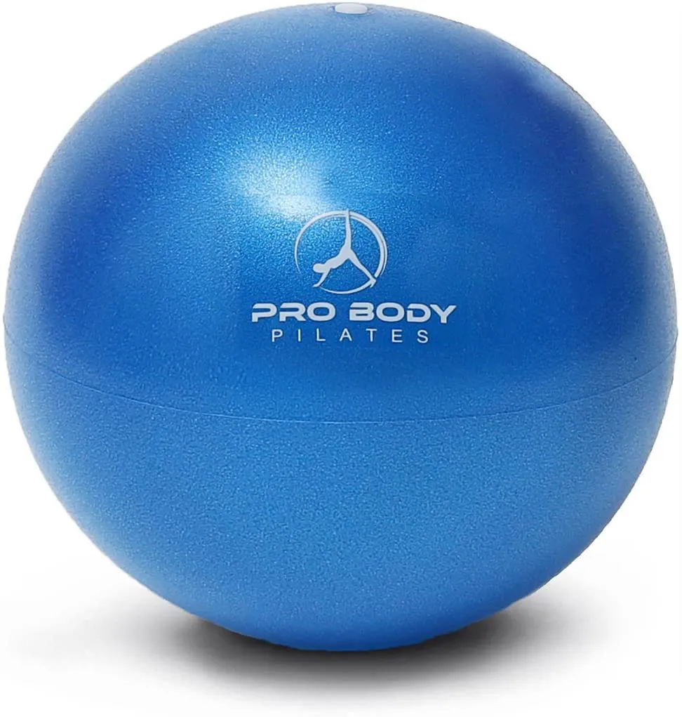 ProBody Pilates Mini Exercise Ball - 9 Inch Small Bender Ball for Stability, Barre, Pilates, Yoga, Balance, Core Training, Stretching and Physical Therapy with Workout Guide