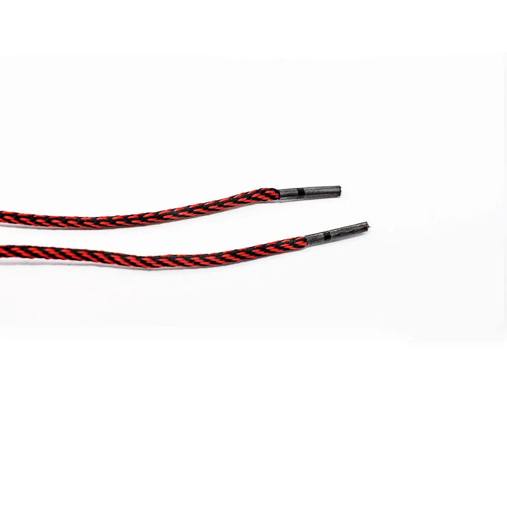 Red & Black Athletic Oval Golf Laces