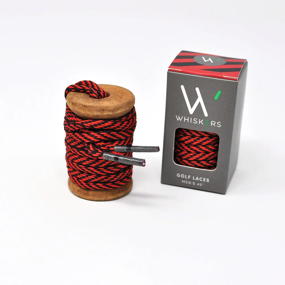 Red & Black Athletic Oval Golf Laces