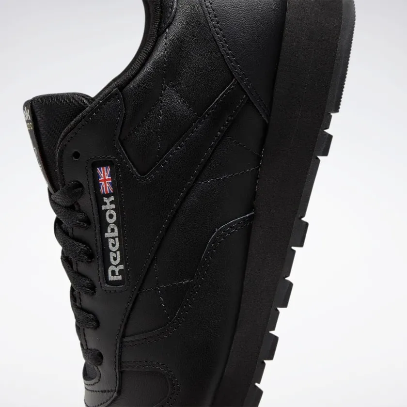 Reebok Men's Classic Leather Shoes - Core Black / Pure Grey 5