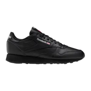 Reebok Men's Classic Leather Shoes - Core Black / Pure Grey 5