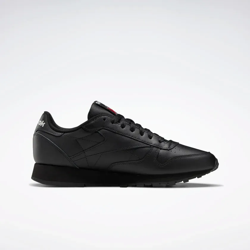 Reebok Men's Classic Leather Shoes - Core Black / Pure Grey 5