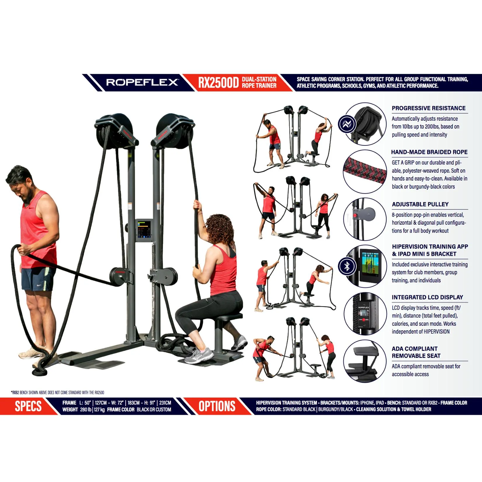 Ropeflex RX2500D Dual-Station Oryx Rope Trainer