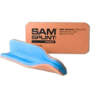 Sam Finger Splint Orange Blue, 1.8" x 3.75" - 12 Pack