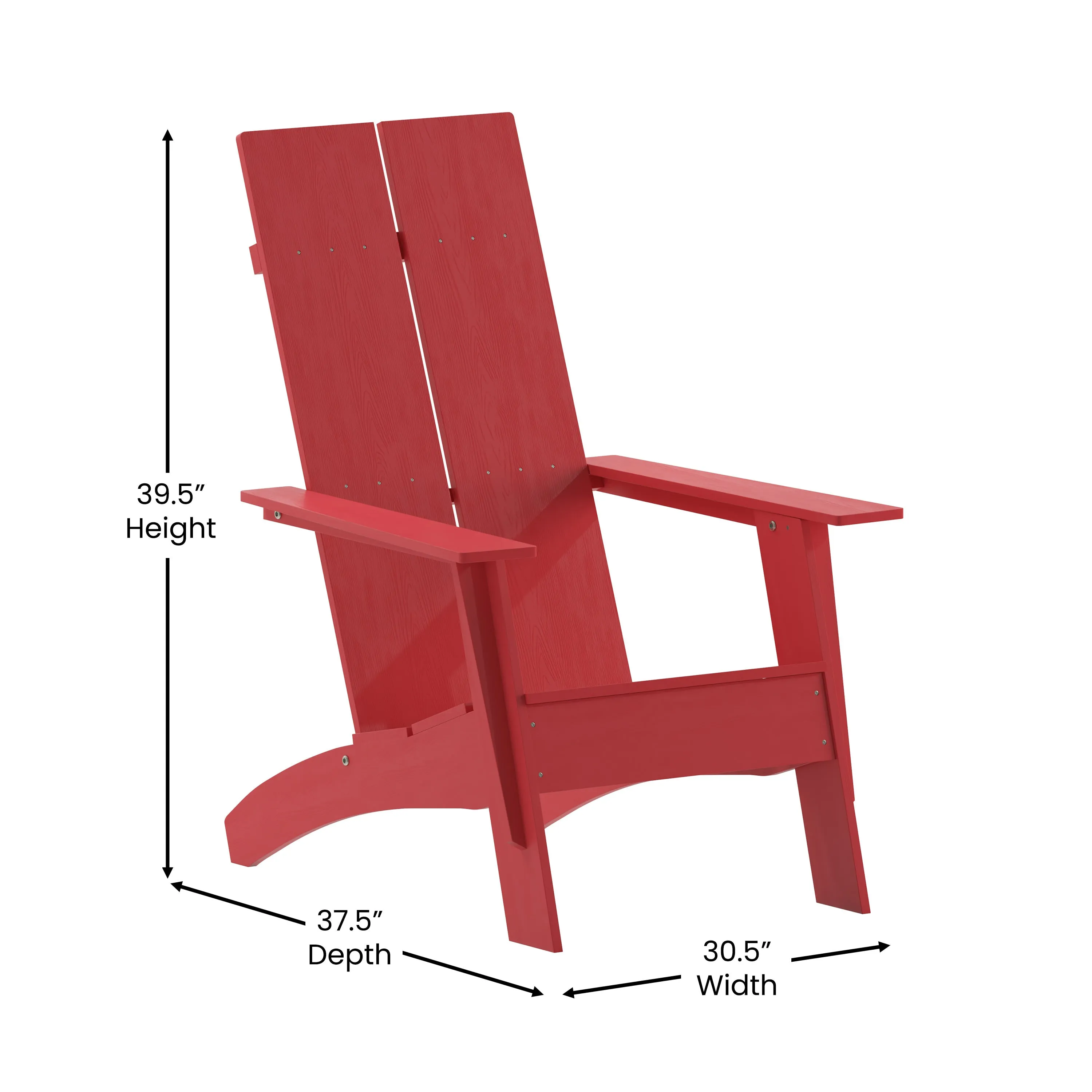 Sawyer Modern All-Weather Poly Resin Wood Adirondack Chair