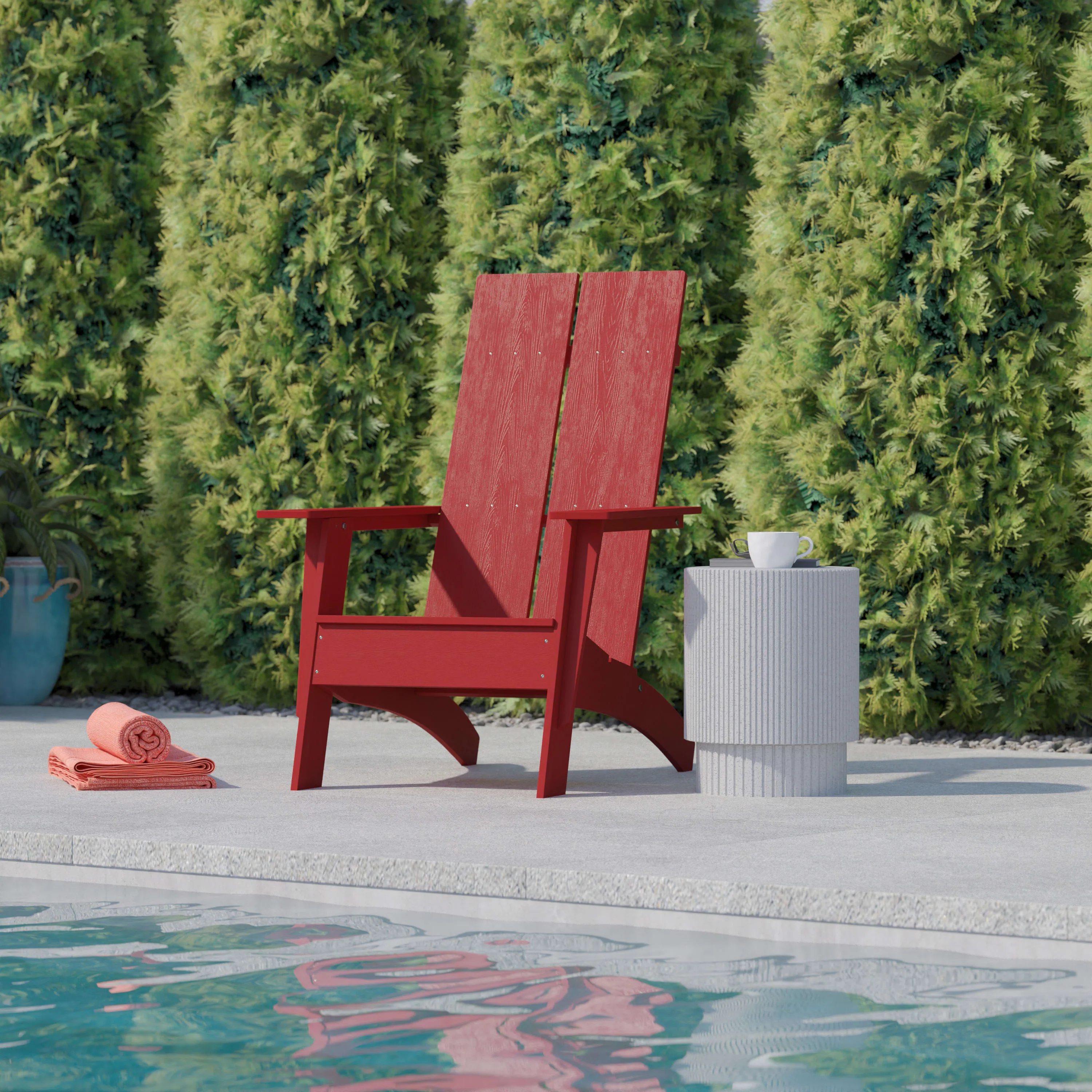 Sawyer Modern All-Weather Poly Resin Wood Adirondack Chair