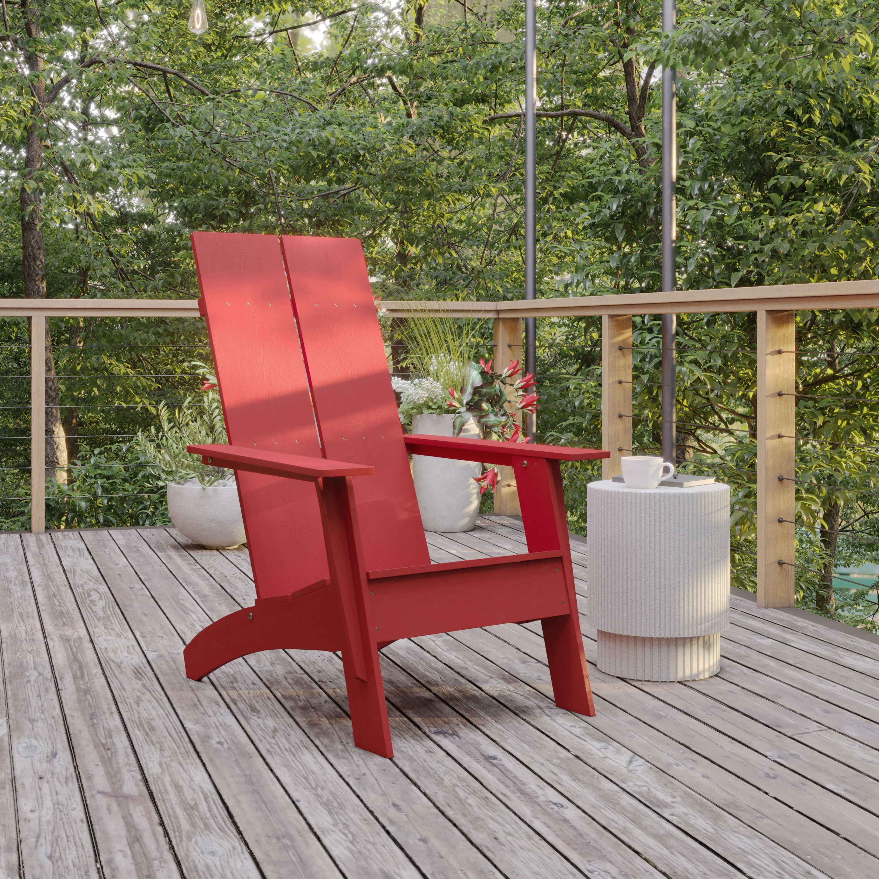 Sawyer Modern All-Weather Poly Resin Wood Adirondack Chair