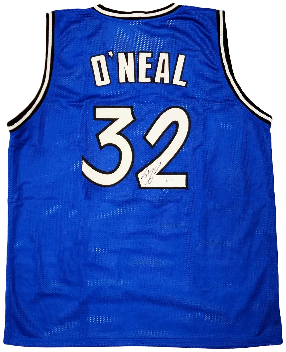 Shaquille O'Neal Orlando Signed Blue Basketball Jersey BAS