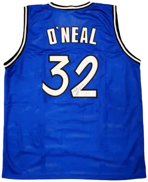 Shaquille O'Neal Orlando Signed Blue Basketball Jersey BAS