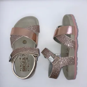 Sho.e.b.76 Kids Glitter Sandal - Rose Gold