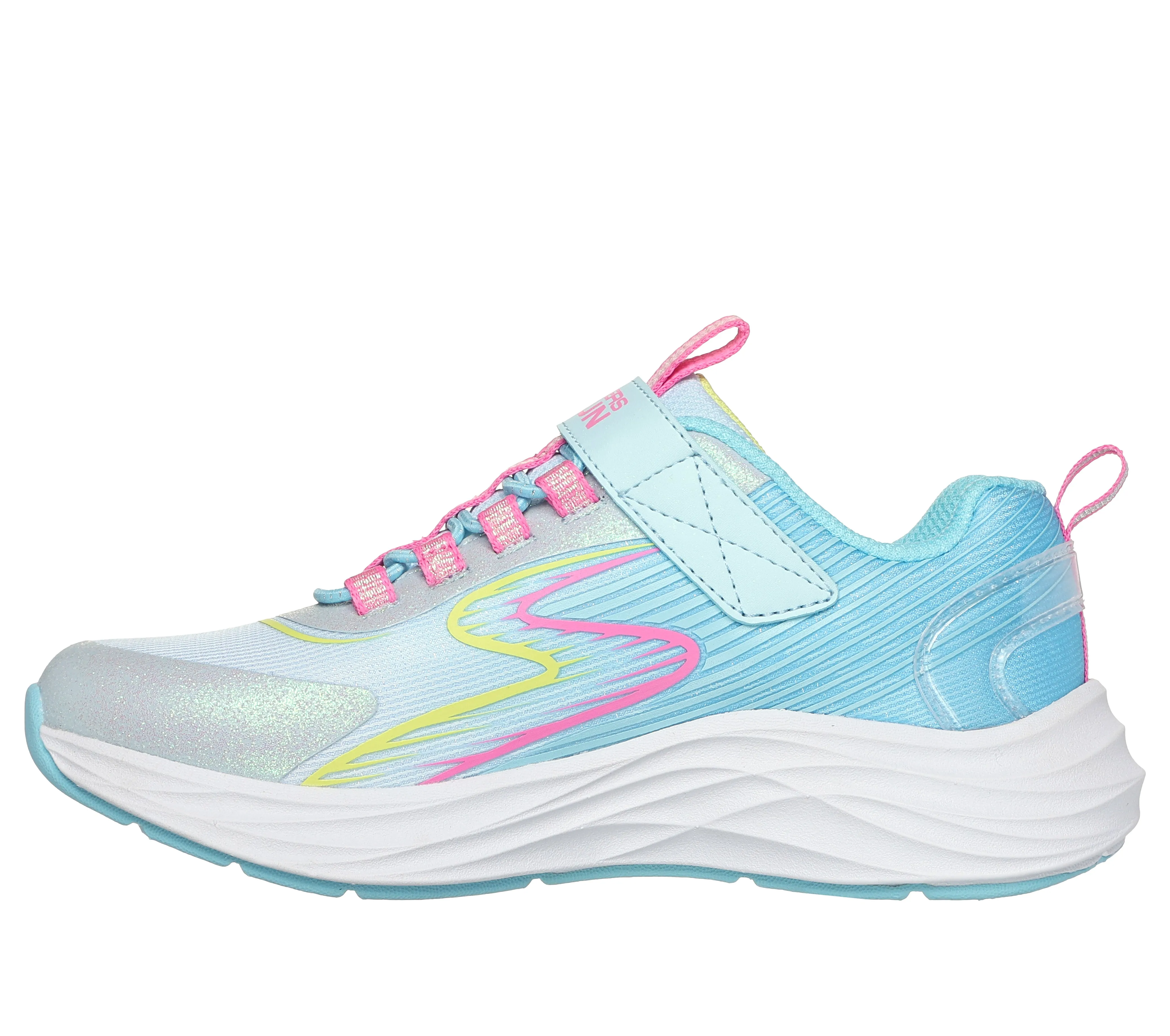 Skechers Go Run Accelerate Girls Light Blue Multi Trainer