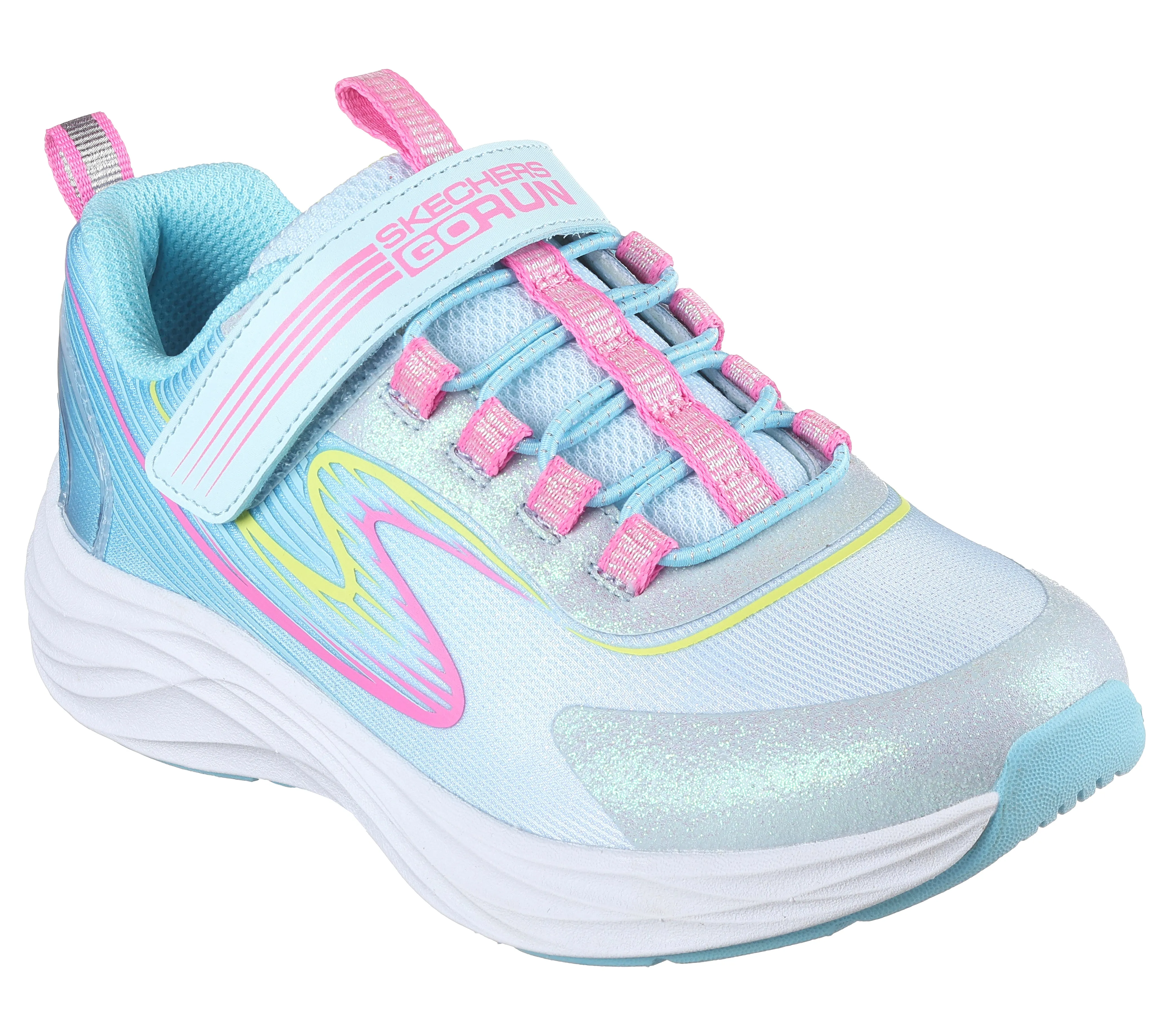 Skechers Go Run Accelerate Girls Light Blue Multi Trainer