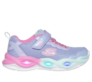 Skechers S Lights Twisty Glow Girls Periwinkle Multi Trainer