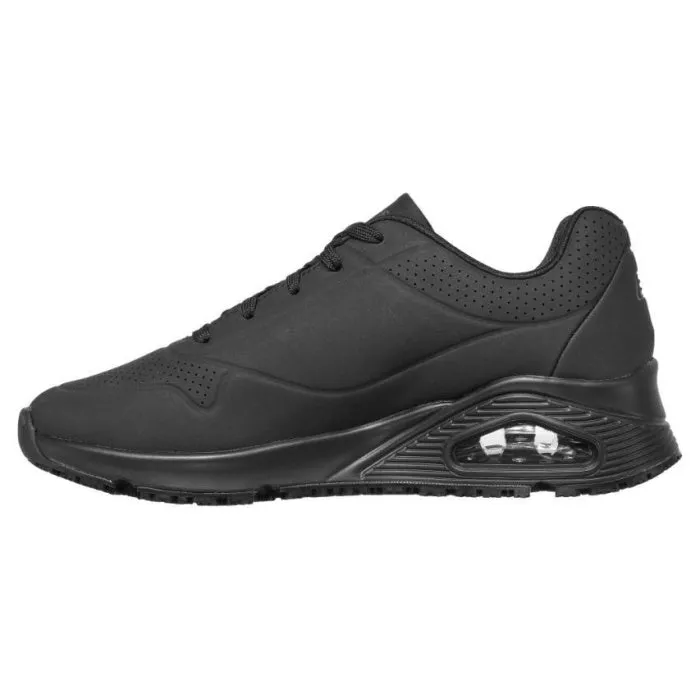 Skechers Uno SR Slip Resistant Sole Womens Trainer Black