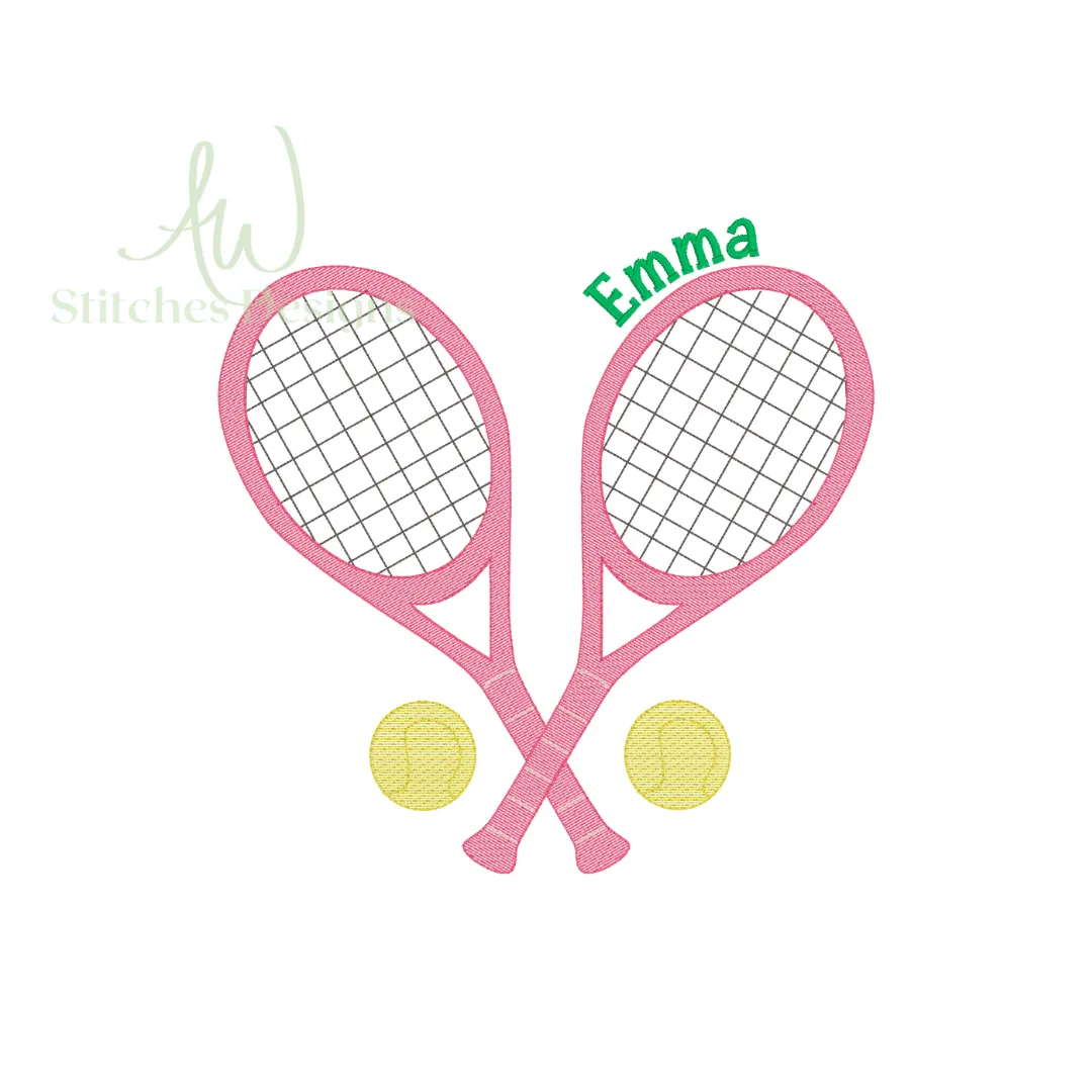 Sketch Crossed Tennis Rackets