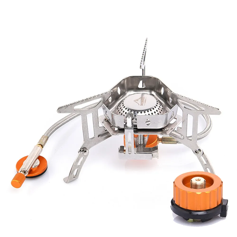 Small Portable Camping Stove - Outdoor Cooking Stove Windproof Gas Burner