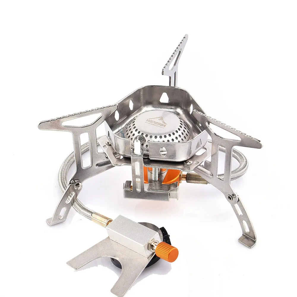 Small Portable Camping Stove - Outdoor Cooking Stove Windproof Gas Burner