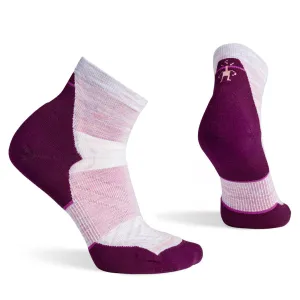 SMARTWOOL RUN TARGETED CUSHION ANKLE SOCKS PUPLE ECLIPSE