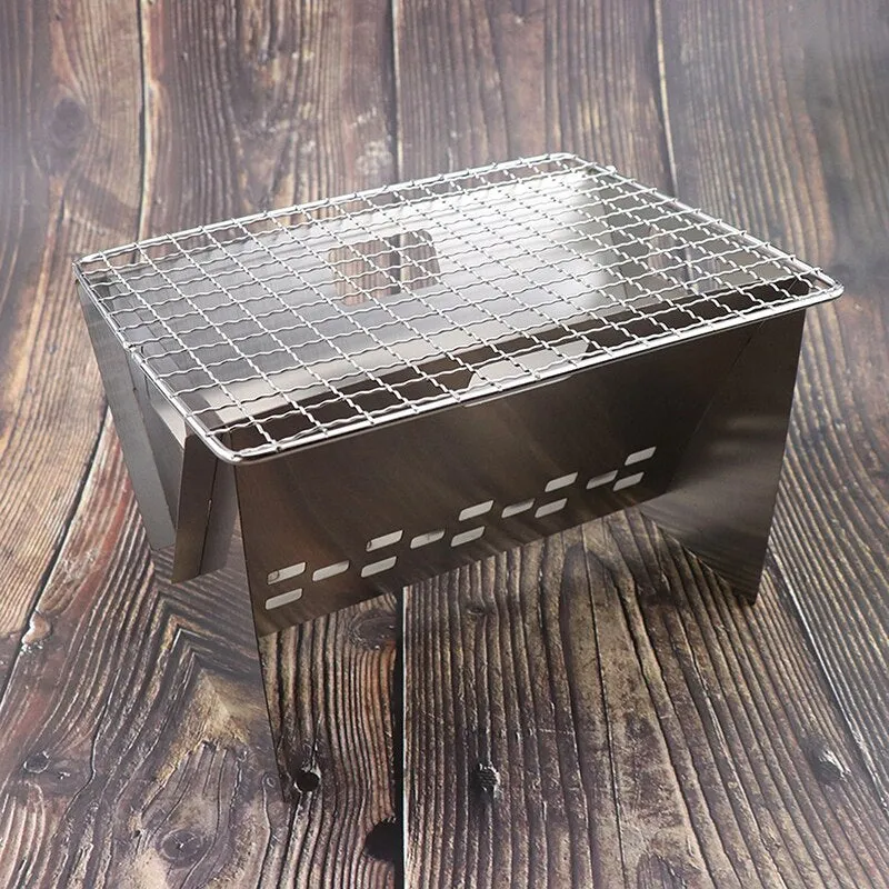 Stainless Steel Portable Folding Camping Mini Grill