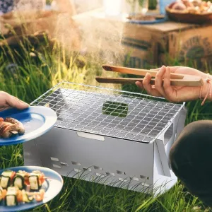 Stainless Steel Portable Folding Camping Mini Grill