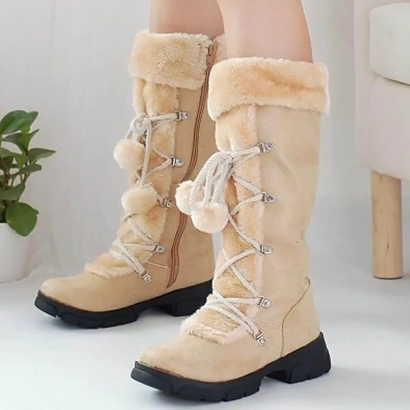 Stylish Cross-tied Fashion Butterfly-knot Snow Boots