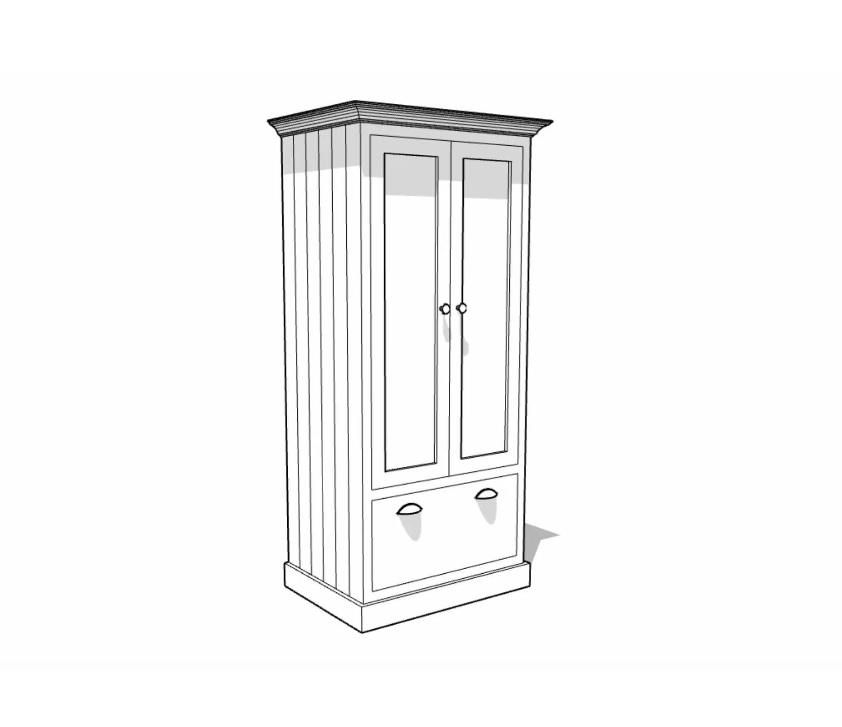 Tall Detailed Wardrobe